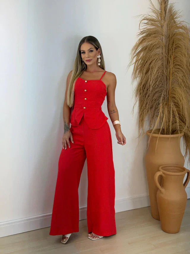 Conjunto Areia com Peplum